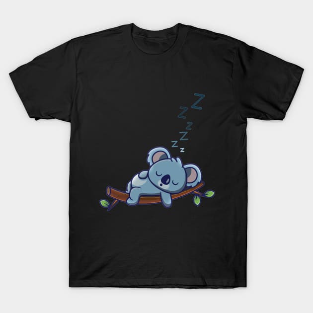 Koala sleeping T-Shirt by piksimp